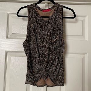 n:Philanthropy Noir Cheetah Print Sleeveless Shirt - Small